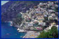 Southern Italy - Amalfi Coast - Positano, steep steps descend from the highest spot in town down to the sea bay